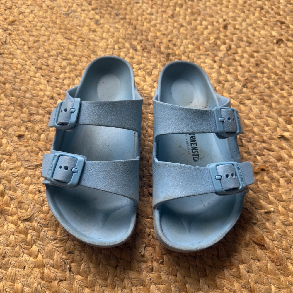 Birkenstock Arizona EVA Sandals Sky Blue Kids Size 32 Water Friendly Slides